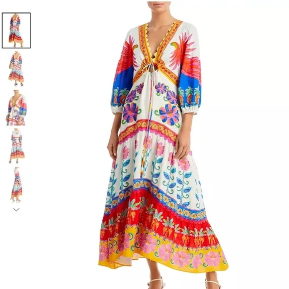 FARM Rio Vivid Garden Maxi Dress size M- New With Tags - Picture 1 of 5